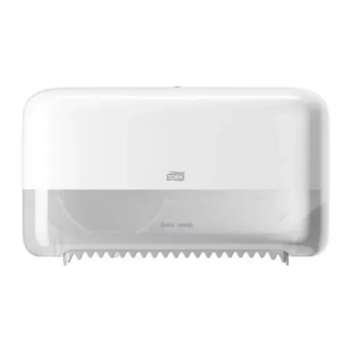 Tork White Plastic Toilet Roll Dispenser, 218mm x 140mm x 370mm - 558040 product image