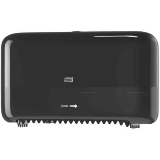 Tork Black Plastic Toilet Roll Dispenser, 130mm x 207mm x 360mm - 558048 product image