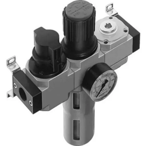 Festo D Filter Regulator, 40µm, G 1/4, Automatic, 185722 - LFR-1/4-D-MINI-KB-A product image