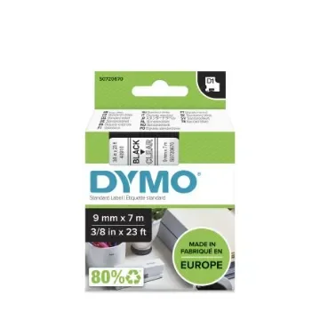 Dymo Black on Clear Label Printer Tape, 7 m Length, 9 mm Width - S0720670 product image