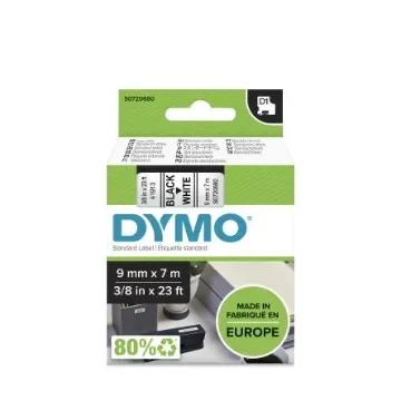 Dymo Black on White Label Printer Tape, 7 m Length, 9 mm Width - S0720680 product image