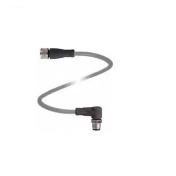 Pepperl + Fuchs Straight Female 4 way M12 to Right Angle Male 4 way M12 Sensor Actuator Cable, 5m - V1-G-5M-PUR-ABG-V1-W product image