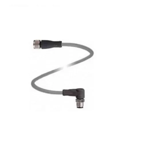 Pepperl + Fuchs Straight Female 4 way M12 to Right Angle Male 4 way M12 Sensor Actuator Cable, 5m - V1-G-5M-PUR-ABG-V1-W product image