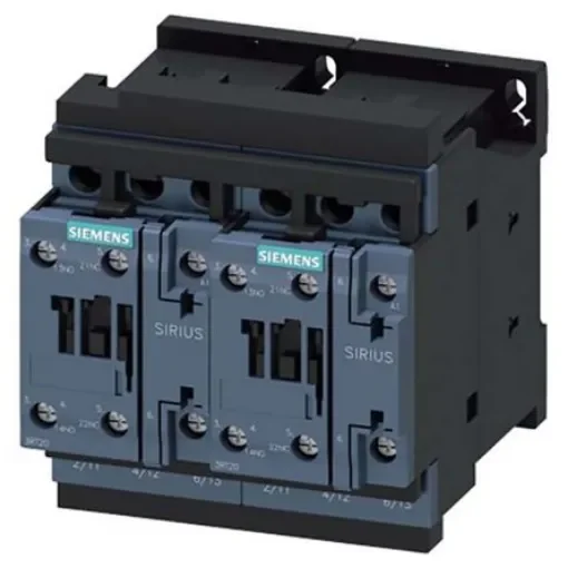 Siemens SIRIUS Reversing Contactor, 230 V ac Coil, 3-Pole, 25 A, 11 kW, 3NO - 3RA2326-8XB30-1AL2 product image