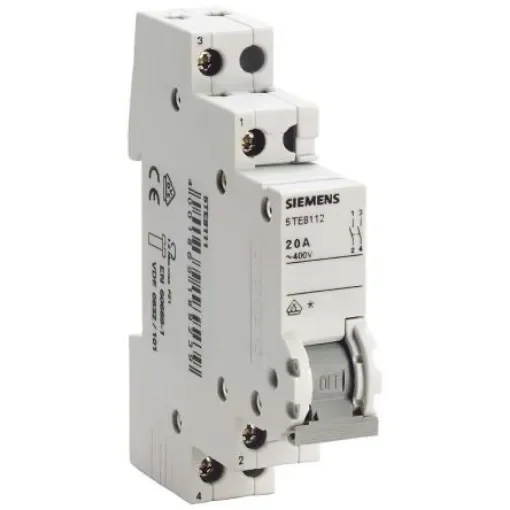 Siemens 1P Pole Isolator Switch - 20A Maximum Current - 5TE8112 product image