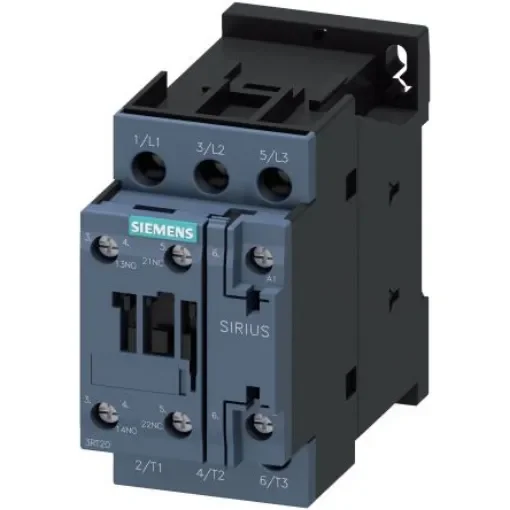 Siemens SIRIUS Size S0, 3RT2 Contactor, 230 V ac Coil, 3-Pole, 9 A, 40 kW, 1NO + 1NC, 400 V - 3RT2023-1AL20 product image