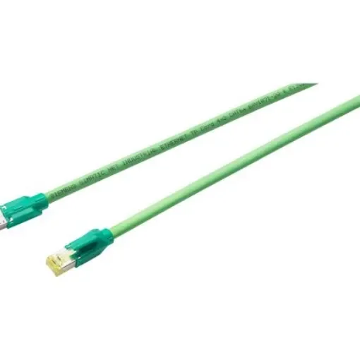 Siemens6XV1870, 1m Cat6a, Green RJ45 to Male RJ45 Male, Aluminum-Clad Foil Shielded, Terminated FRNC Sheath - 6XV1870-3QH10 product image