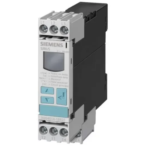 Siemens Voltage Monitoring Relay, 3 Phase, DPDT, DIN Rail - 3UG4616-1CR20 product image