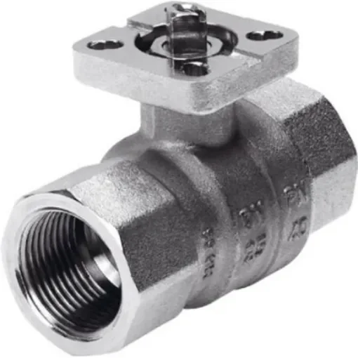 Festo Nickel Plated Brass 2 Way, Ball Valve, Threaded, Rp 63.5mm, 25mm, 25bar Operating Pressure - VAPB-2 1/2-F-25-F07 product image