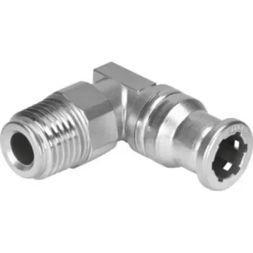 Festo CRQSL Series Elbow Threaded Adaptor, R 3/8 Male to R 3/8 Male, Threaded Connection Style, 162876 - CRQSL-3/8-10 product image
