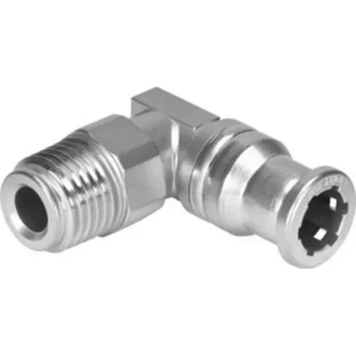 Festo CRQSL Series Elbow Threaded Adaptor, R 1/4 Male to R 1/4 Male, Threaded Connection Style, 162874 - CRQSL-1/4-8 product image