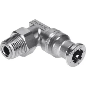 Festo CRQSL Series Elbow Threaded Adaptor, R 1/8 Male to R 1/8 Male, Threaded Connection Style, 132598 - CRQSL-1/8-4 product image