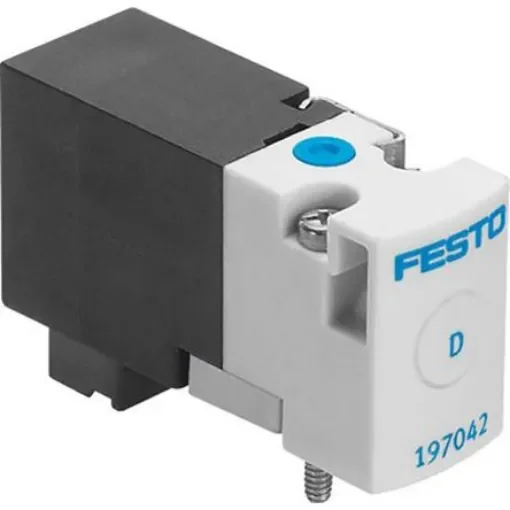 Festo 2/2 Closed, Monostable Pneumatic Solenoid/Pilot-Operated Control Valve - Electrical MHA1 Series, 197044 - MHA1-M1H-2/2G-0,9-PI product image
