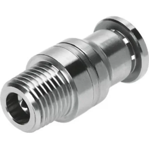 Festo Straight Threaded Adaptor, R 1/2 Male to Push In 16 mm, Threaded-to-Tube Connection Style, 132337 - CRQS-1/2-16-I product image