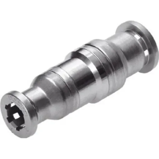 Festo CRQS Series Reducer Nipple, Push In 10 mm to Push In 8 mm, Tube-to-Tube Connection Style, 130653 - CRQS-10-8 product image