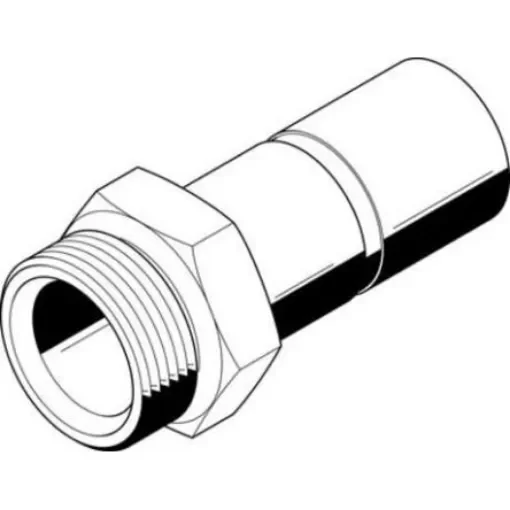 Festo CQ Series Straight Tube-to-Tube Adaptor, G 1 Male to Push In 28 mm, Tube-to-Tube Connection Style, 194589 - CQ-1-28H product image