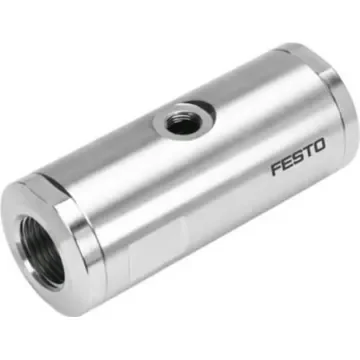 Festo VZQA-C-M22U-25-GG-V4V4S1-4 Series Threaded Pinch Valve, G 1/8 Female Inlet Port x G 1/8 Female Outlet Port, product image