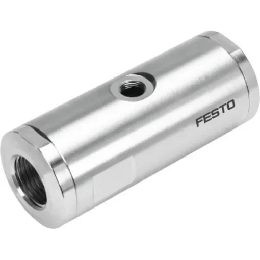 Festo VZQA Series Threaded Pinch Valve, NPT 1/4 Inlet Port, 6mm Tube Inlet Port x NPT 1/4 Outlet Port, 2931685 - VZQA-C-M22U-6-TT-V4V4S1-4 product image