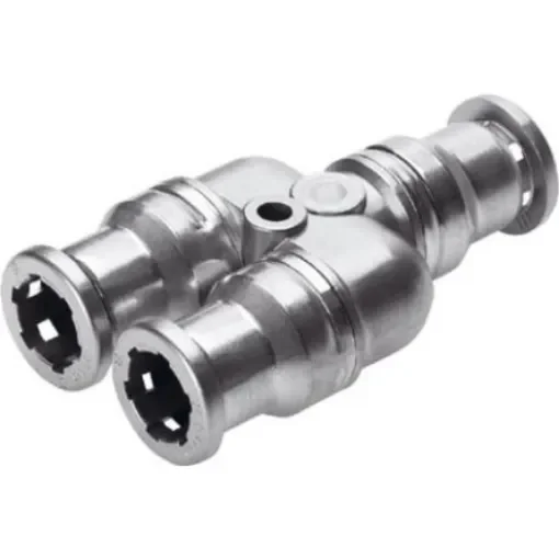 Festo CRQSY Series Y Tube-to-Tube Adaptor, Push In 6 mm to Push In 6 mm, Tube-to-Tube Connection Style, 130657 - CRQSY-6 product image