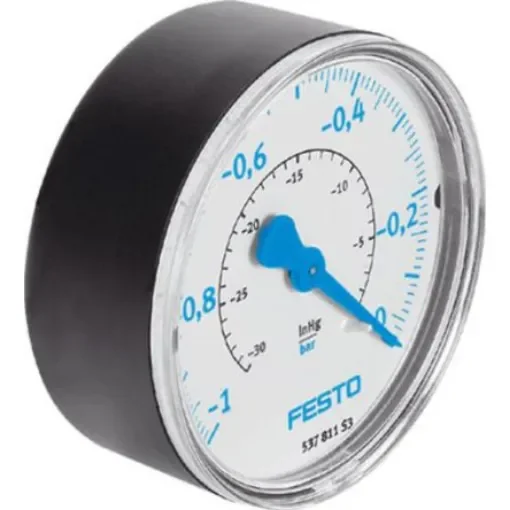 Festo R 1/8 Analogue Pressure Gauge 0bar Back Entry 40mm Outside Diameter - VAM-40-V1/0-R1/8-EN product image