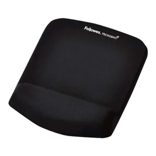 Fellowes Black Fluoropolymer Mouse Pad & Wrist Rest 238.1 x 184.2 x 25.4mm 25.4mm Height - 9252003 product image