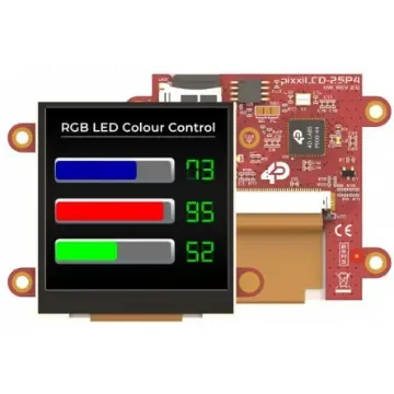 4D Systems pixxiLCD-25P4 TFT LCD Colour Display, 2.5in, 240 x 240pixels product image