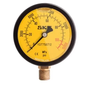 SKF Analogue Pressure Gauge 4000bar Bottom Entry 110mm Outside Diameter - 1077589/3 product image