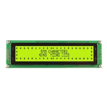 Midas MC44005A6W-SPTLY-V2 MC44 Alphanumeric LCD Display, Black on Yellow/Green, 4 Rows by 40 Characters, Transflective product image