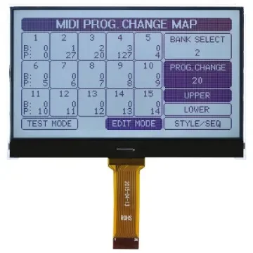 Midas MDCOG240128B6W-FPTLW MDCOG Graphic LCD Display, Black on White, 128 by 64 Dots, Transflective product image