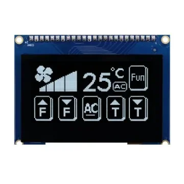 Midas 2.42 White Passive matrix OLED Display 128 x 64 COB I2C, Parallel Interface - MDOB128064T1D-WPC product image