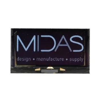 Midas 2.71 White Passive matrix OLED Display 256 x 128 COG I2C, Parallel, SPI Interface - MDOG256128AV-WM product image