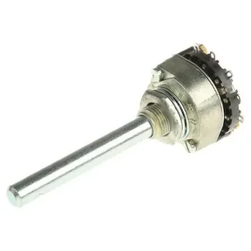 Lorlin, 6 Position DPST Rotary Switch, 1 A @ 12 V, Solder - RA01B06BSSMS0X product image