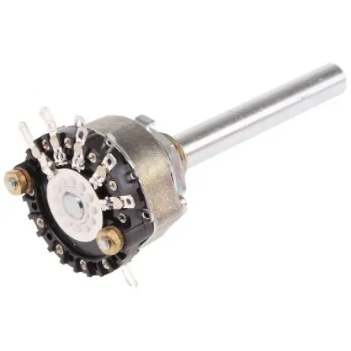 Lorlin, 4 Position 3PST Rotary Switch, 1 A @ 12 V, Solder - RA01C04BSSMS0X product image