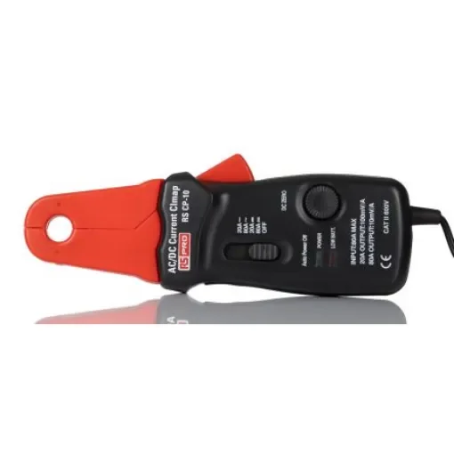 RS PRO RS CP-10 Current Clamp, 80A DC Max, AC/DC Adapter, 80A ac AC Max, Current Output - 2048306 product image