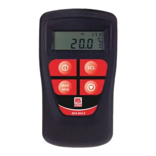 RS PRO Thermocouple Digital Thermometer for HVAC, Industrial Use, E, J, K, N, R, S, T Probe, 1 Input(s), +1372°C Max, - 2048415 product image