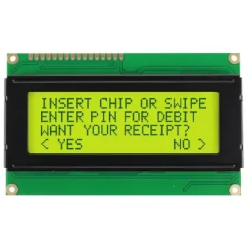 NEWHAVEN DISPLAY INTERNATIONAL NHD-0420DZ-FL-YBW-33V3 Alphanumeric LCD Alphanumeric Display, Yellow-Green on product image