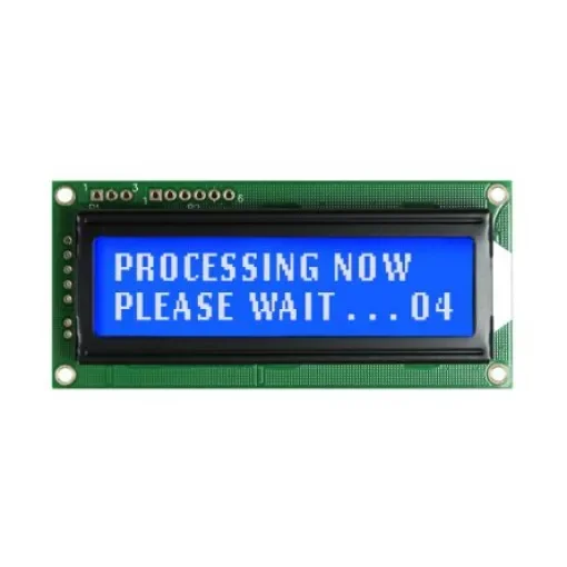 NEWHAVEN DISPLAY INTERNATIONAL NHD-0216K3Z-NSW-BBW-V3 Alphanumeric LCD Alphanumeric Display, White on Blue, 2 Rows by product image