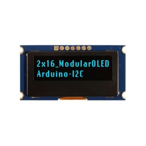 NEWHAVEN DISPLAY INTERNATIONAL 1.39in Blue Passive matrix OLED Display PCB Mount I2C Interface - NHD-0216AW-IB3 product image