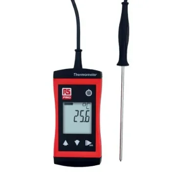 RS PRO RS 1720 Wired Digital Thermometer for HVAC, Industrial Use, Type T Thermocouple Probe, 1 Input(s), +250°C Max, - 2050960 product image