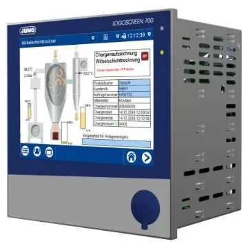 Jumo LOGOSCREEN 700, 9 analog,4 digital Input Channels, 16 digital Output Channels, Graphical Chart Recorder - 706530/08-1120-23/000,000 product image