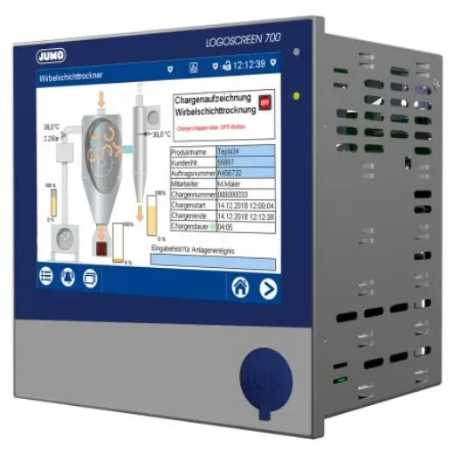 Jumo LOGOSCREEN 700, 9 analog,4 digital Input Channels, 16 digital Output Channels, Graphical Chart Recorder - 706530/08-1120-23/000,000 product image