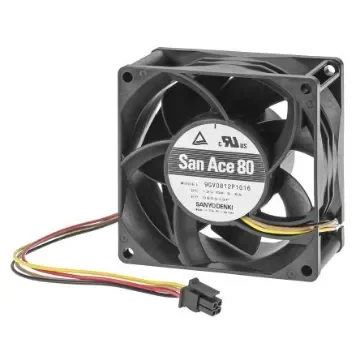 Sanyo Denki Axial Fan, 48 V dc, DC Operation, 138cfm, 40.32W, 840mA Max, 80 x 80 x 38mm - 9GV0848P1G19 product image