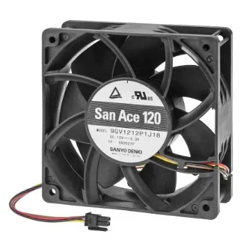 Sanyo Denki Axial Fan, 24 V dc, DC Operation, 224cfm, 36W, 1.5A Max, 120 x 120 x 38mm - 9GV1224P1J22 product image