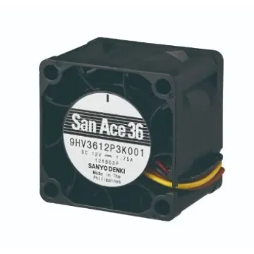 Sanyo Denki San Ace 9HV Series Axial Fan, 12 V dc, DC Operation, 25.4cfm, 21W, 1.75A Max, 36 x 36 x 28mm - 9HV3612P3K001 product image