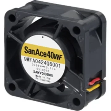 Sanyo Denki Axial Fan, 24 V dc, DC Operation, 10.9cfm, 2.6W, 110mA Max, 40 x 40 x 20mm - 9WFA0424G6001 product image