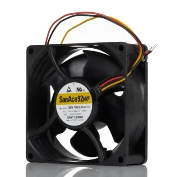 Sanyo Denki Axial Fan, 24 V dc, DC Operation, 109.5cfm, 13.9W, 580mA Max, IP68, 92 x 92 x 32mm - 9WFA0924G2001 product image