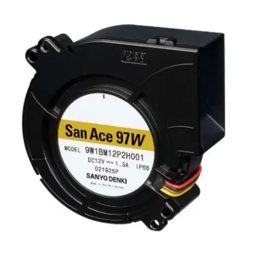 Sanyo Denki 9W1B Series Centrifugal Fan, 12 V ac, 38.5cfm, DC Operation, 97 x 33mm - 9W1BM12P2H001 product image