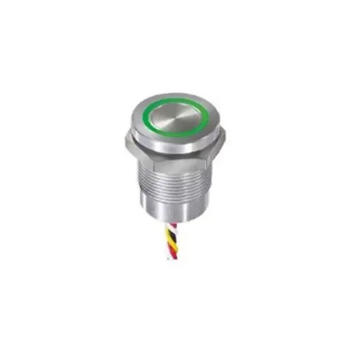 APEM Capacitive Switch Latching,Illuminated, Green, Red, NPN, IP68, IP69K - CPB2210000NGSC product image