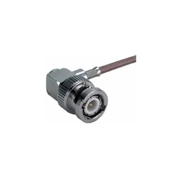 Huber+Suhner 16_BNC-75-2-3/133_NE Series, Plug Cable Mount BNC Connector, 75O, Crimp Termination, Right Angle Body product image