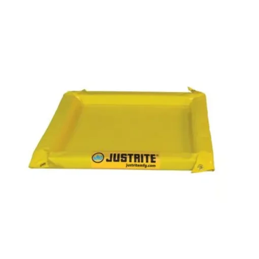 Justrite PVC Coated Fabric Drum Tray for Spill Control, 44g Capacity - JEN28422YL product image